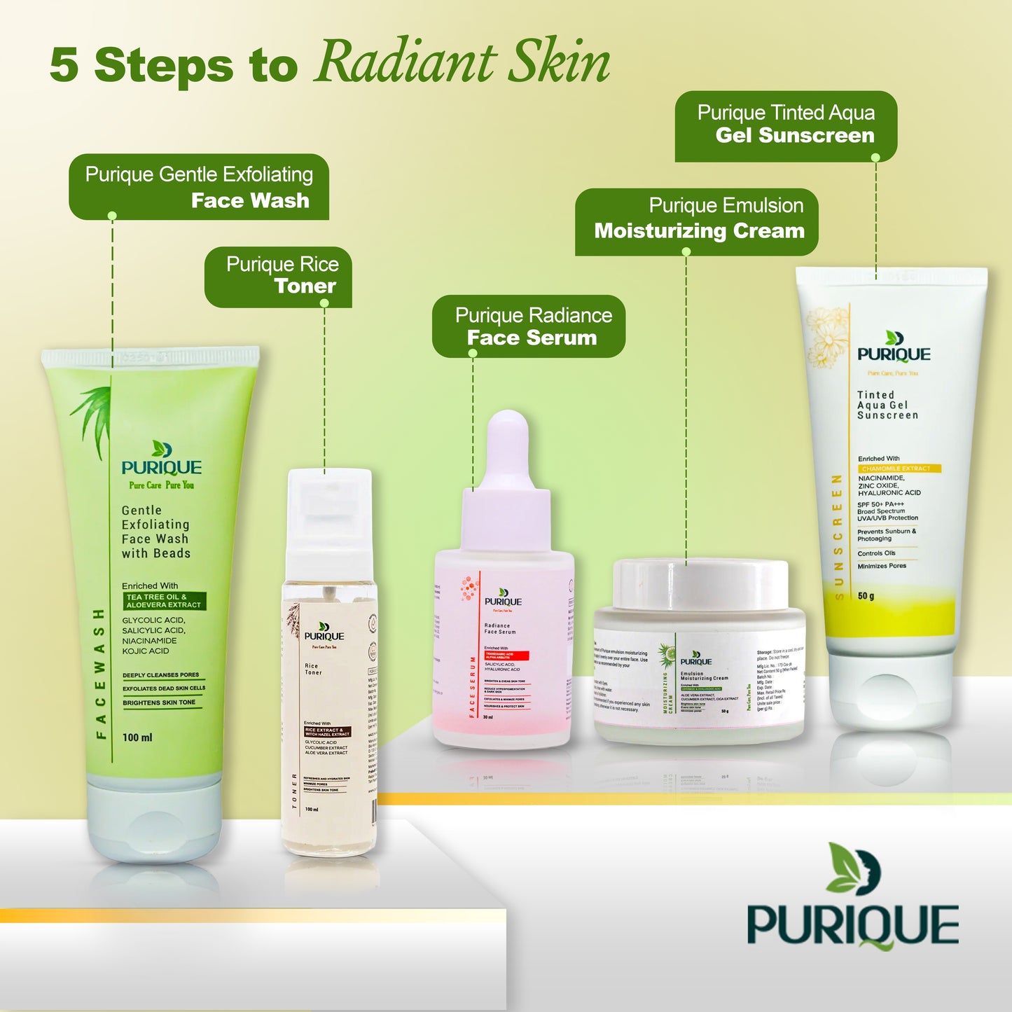 Purique Gentle Exfoliating Face Wash with Beads