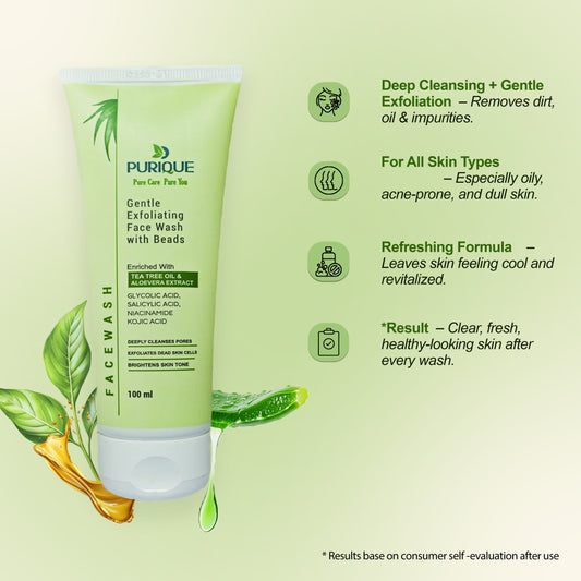 Purique Gentle Exfoliating Face Wash with Beads