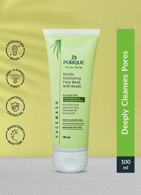Purique Gentle Exfoliating Face Wash with Beads